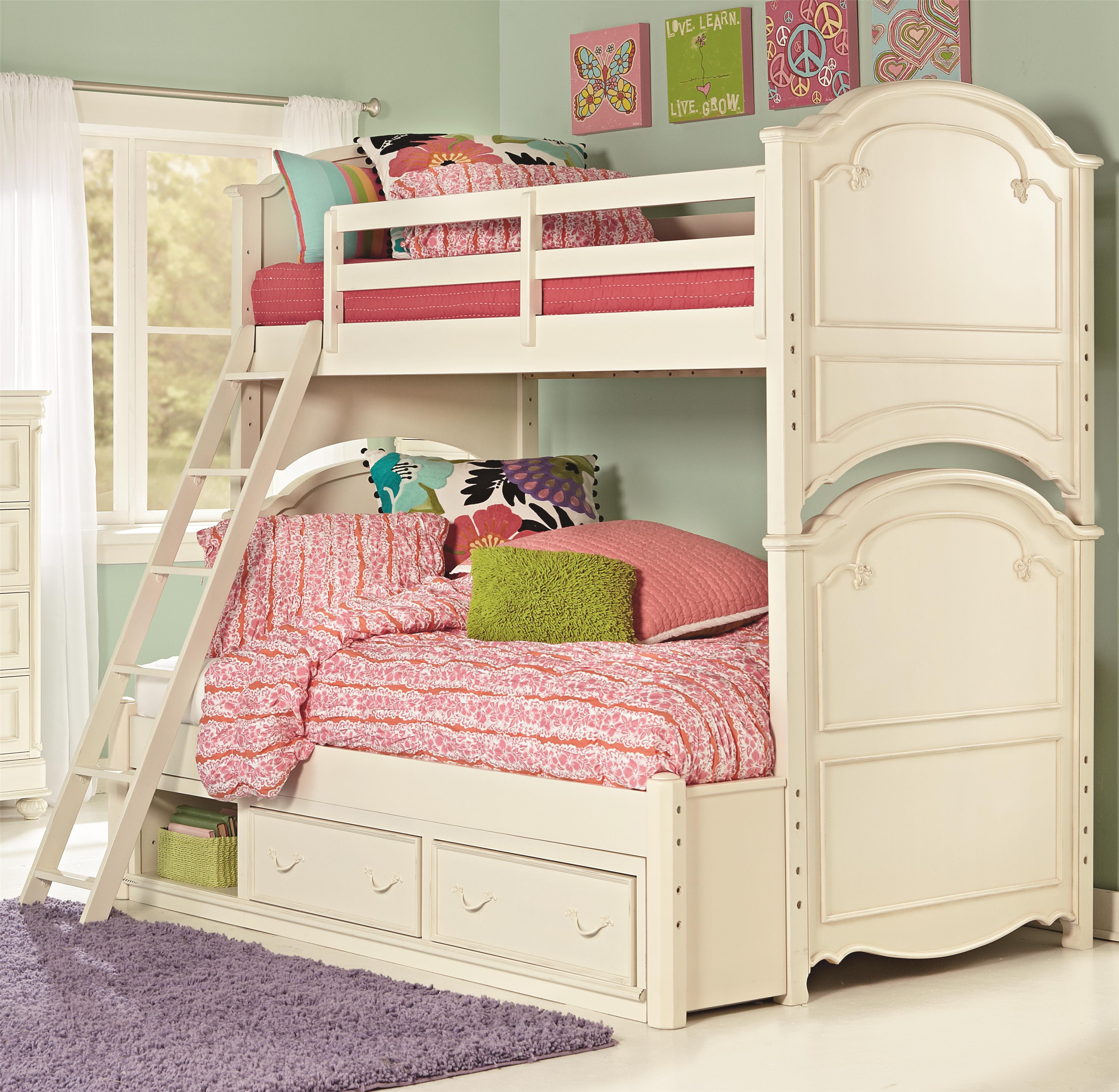 girls white bunk beds french provincial legacy classic kids charlotte twin over full bunk bed with underbed storage unit girls white bunk beds french provincial legacy classic kids charlotte twin over full bunk bed with underbed storage unit